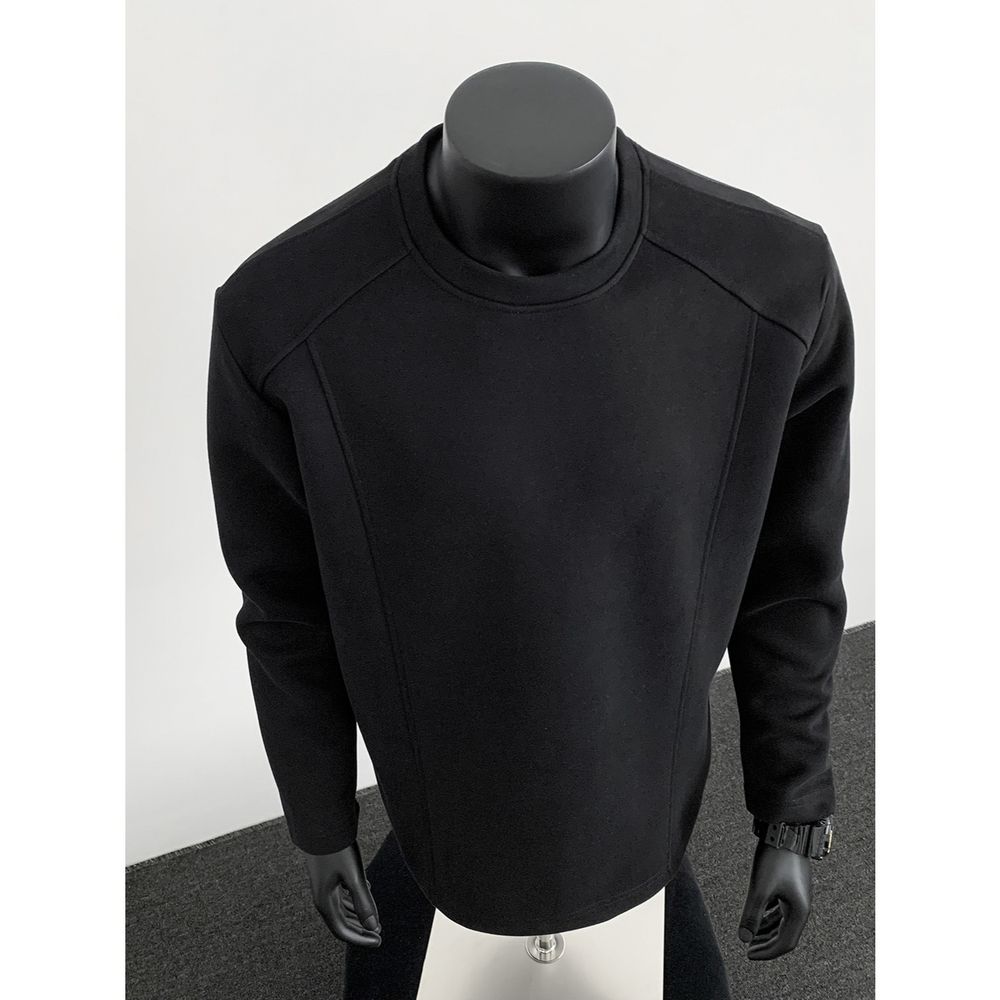 Men's Patchwork Long-sleeved T-shirt Loose Fit Inner Layer Top